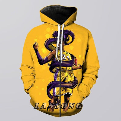Kobe Bryant Black Mamba Zip Hoodie Jacket