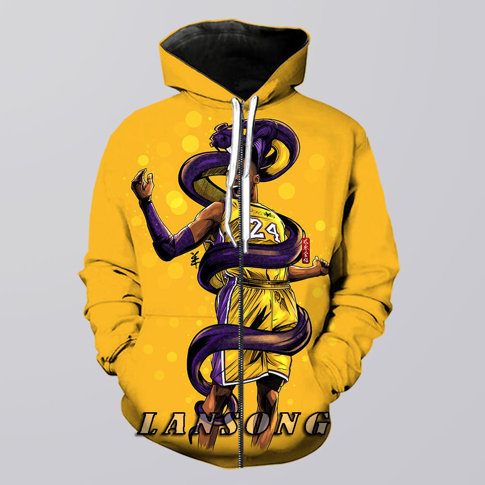 Kobe Bryant Black Mamba Zip Hoodie Jacket