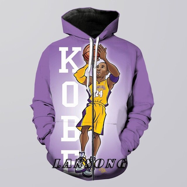 Kobe Bryant 24 Zip Hoodie Jacket