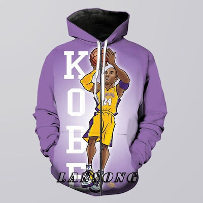 Kobe Bryant 24 Zip Hoodie Jacket