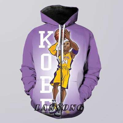 Kobe Bryant 24 Zip Hoodie Jacket