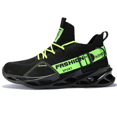 Black & Green Sneakers Running Shoes