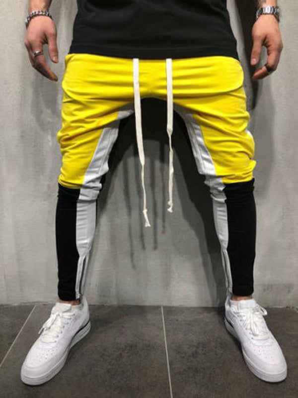 Men's Casual Yellow & Black Jogger Pants