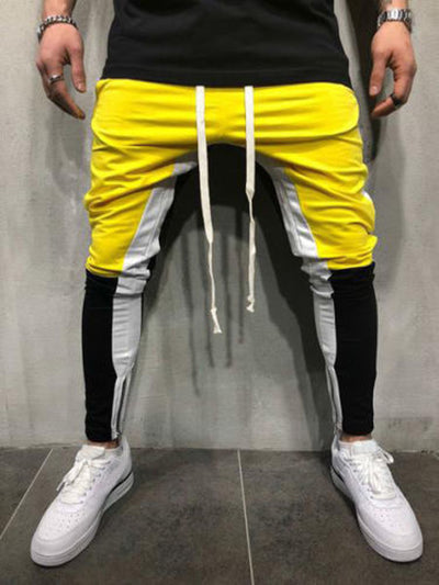 Men's Casual Yellow & Black Jogger Pants