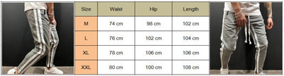 Men's Casual Black & White Sport Jogger Pants