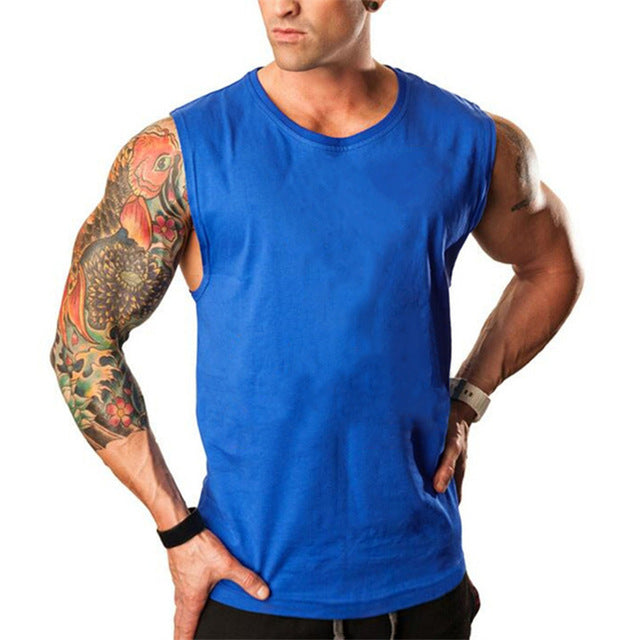 Men's Blue Tank Tops T-Shirt