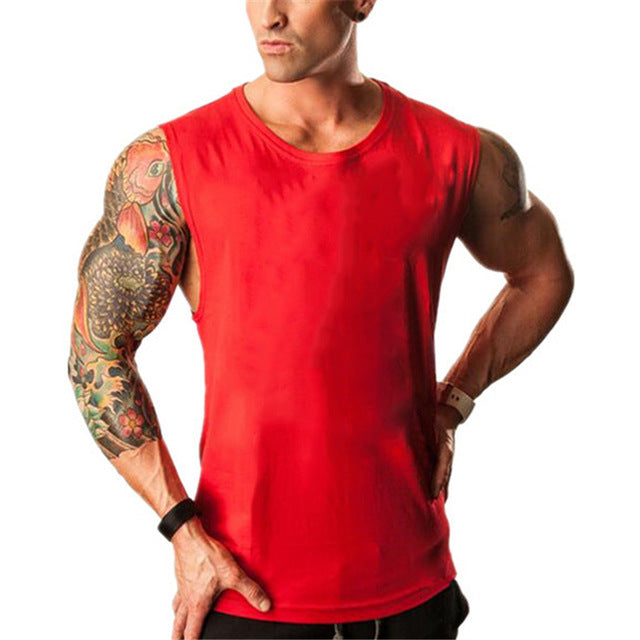 Men's Red Tank Tops T-Shirt
