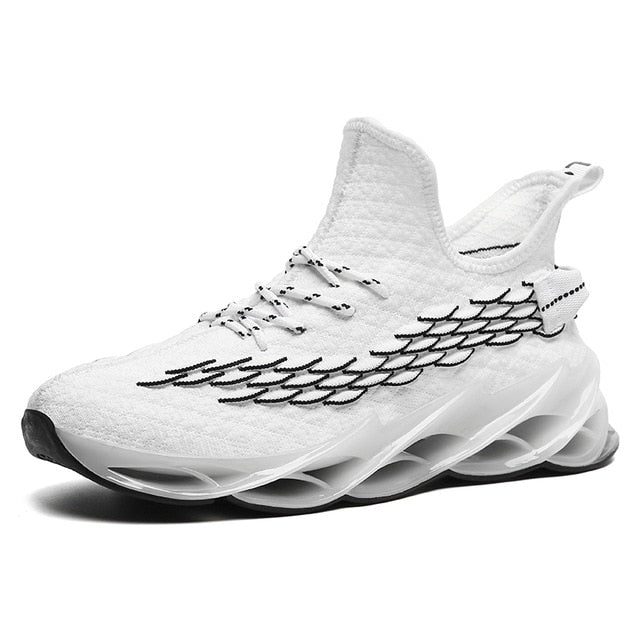 Breathable White Running Sneakers