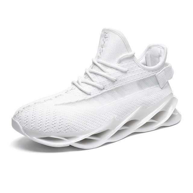 Breathable White Running Sneakers