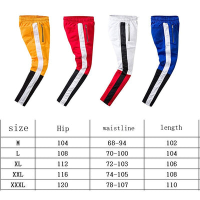 Men's Fashion Yellow & Black Casual Running Jogger Pants
