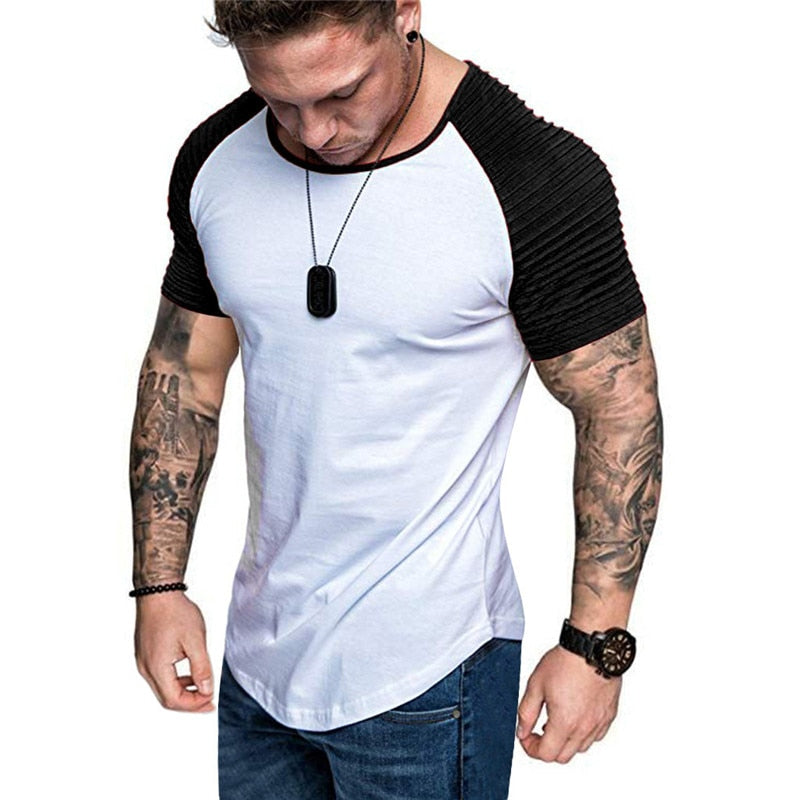 Men's Casual Black & White T-shirt